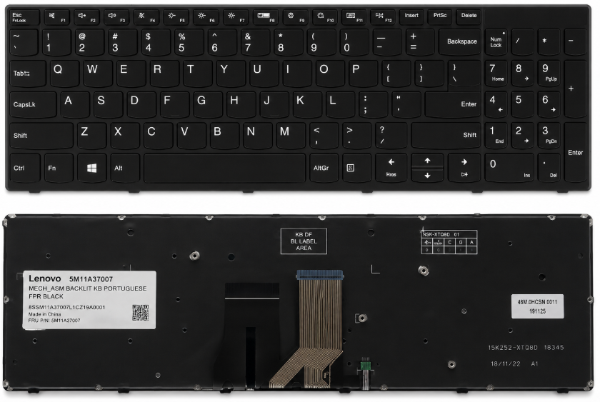 MECH_ASM BACKLIT KB PORTUGUESE FPR BLACK