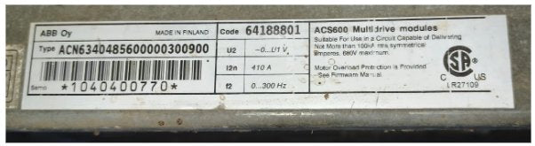 ACS600 MULTI DRIVE LINE SIDE MODULES. Renewable Energy DEX
