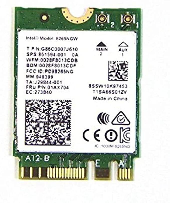 CARD, WIRELESS, DUAL BAND AC 8265 Information Technology DELL