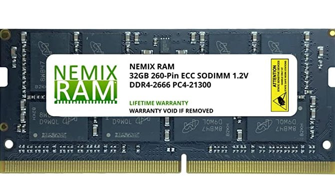 DIMM,32GB,2666,2RX8,16,DDR4,ES / Part # 81H4J Information Technology DELL