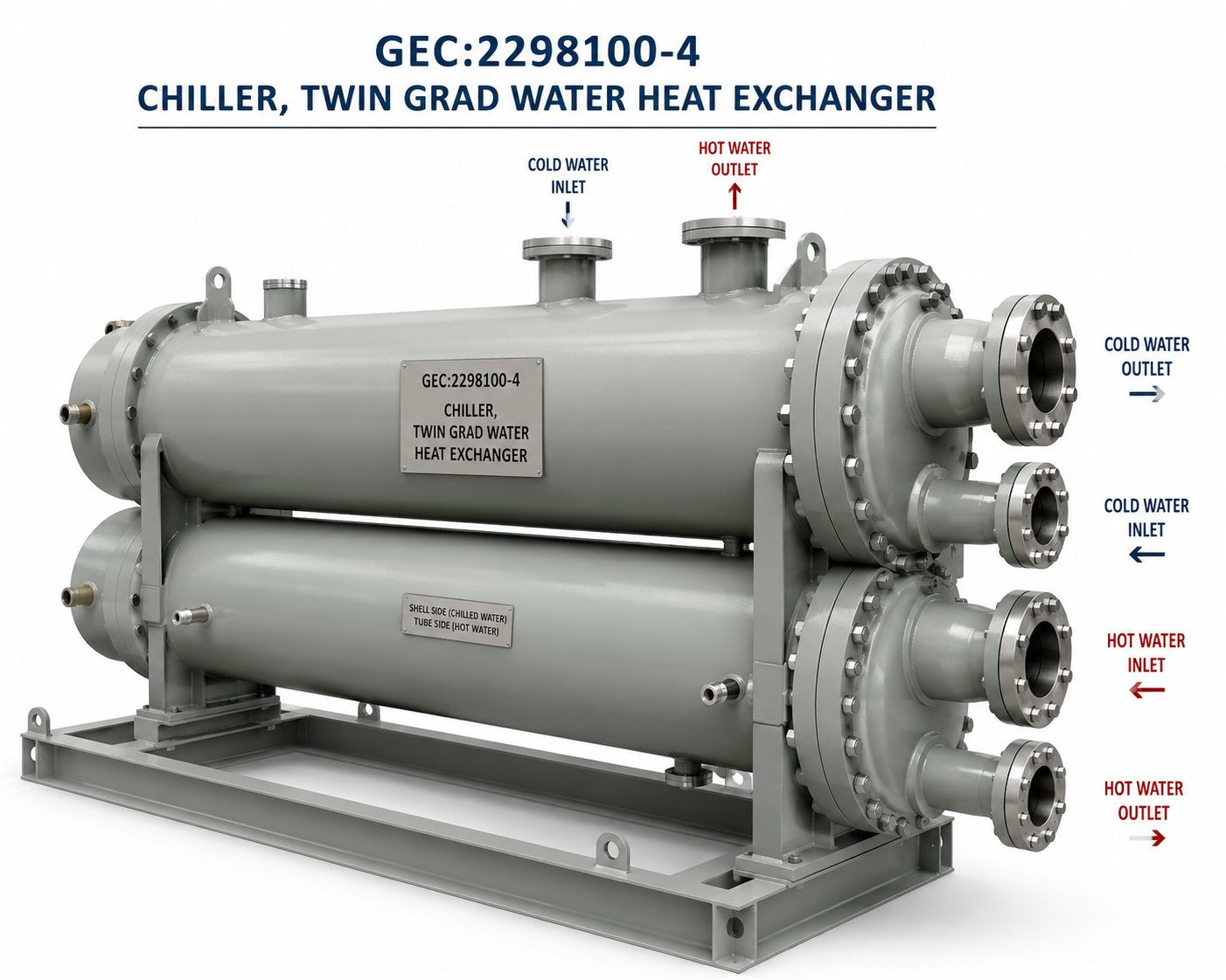 GENERAL ELECTRICCHILLER, TWIN GRAD WATER HEAT EXCHANGER Medical DEX