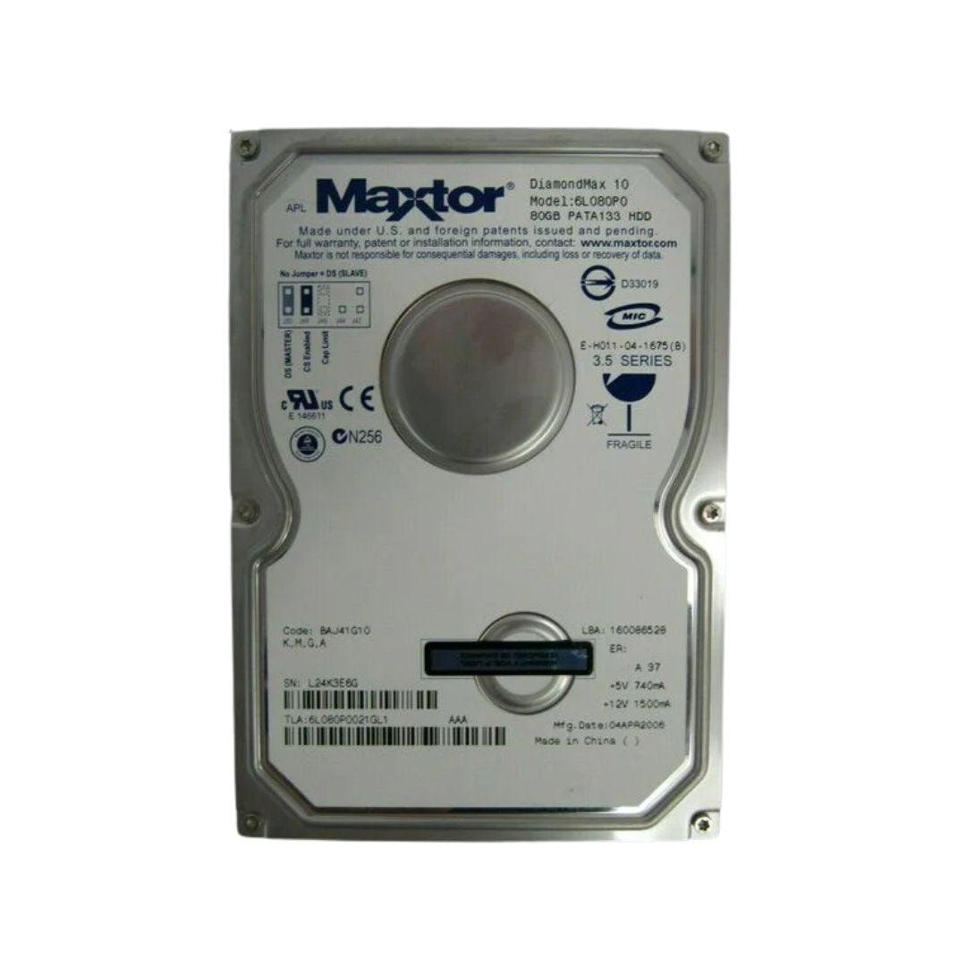 HARD DRIVE, 80GB 3.5" 7200RPM PATA Information Technology MAXTOR