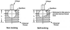 KEY-LOCKING INSERT MADE FROM A286 STAINLESS STEEL WITH 3/8-16 INTERNAL THREAD AND 5/8-11 EXTERNAL THREAD. Medical DEX