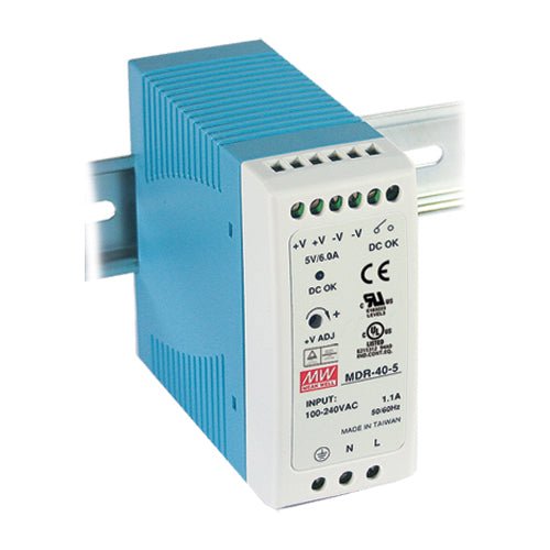 MEAN WELL ENTERPRISES CO.,LTD., MDR-40-24, INPUT: 100-240VAC 1.1A, OUTPUT: 24V/1 Renewable Energy DEX