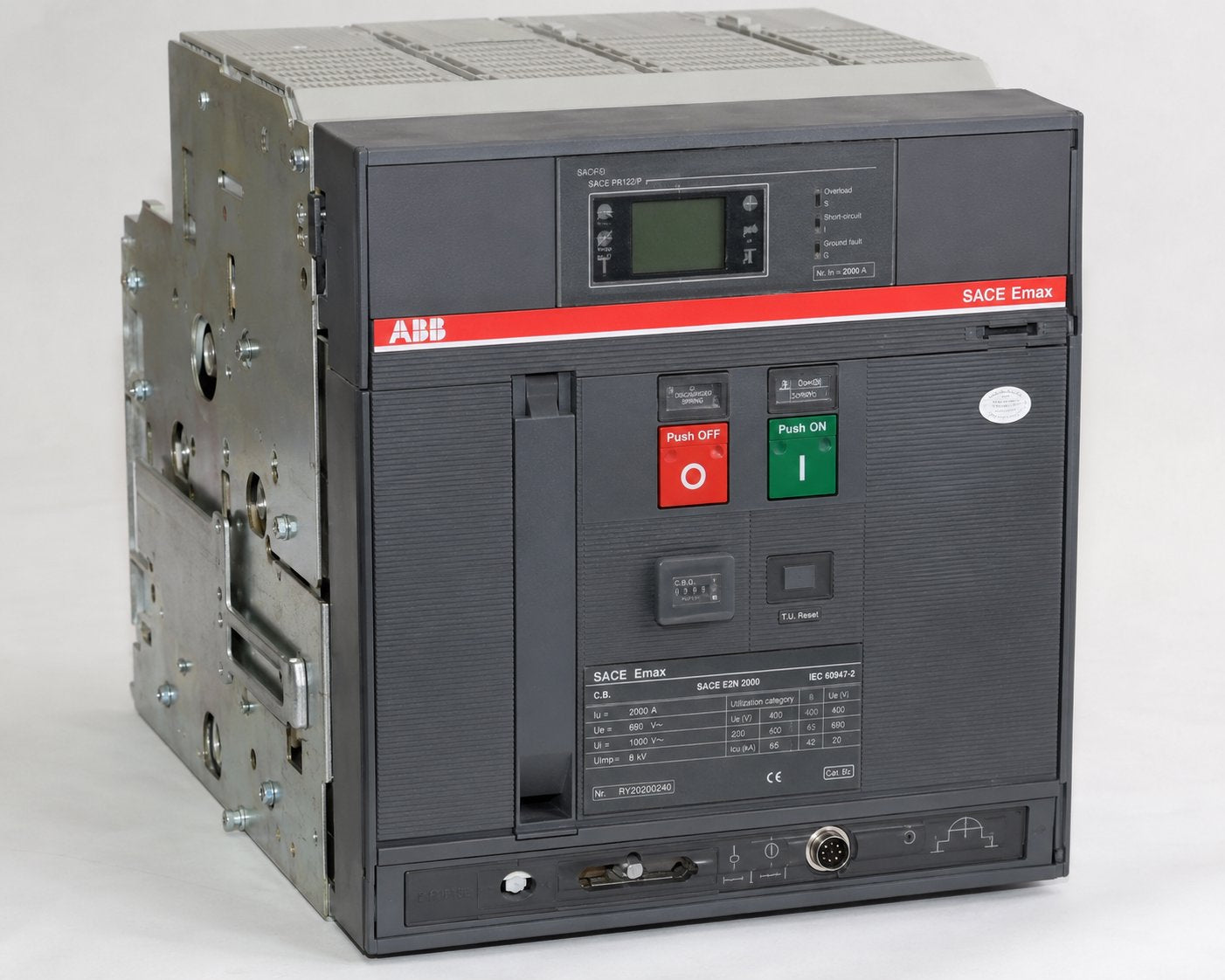 REB. ABB CB1 BREAKER 2000A 3P PR122/LSIG Renewable Energy DEX