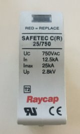 SURGE PROTECTOR DEVICE, SAFETEC C(R ) 25/750V Renewable Energy DEX