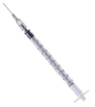 Syringe & Needle Combo Low Dead Space 1ML 25G 1" (Case of 3,000) PPE GENERIC