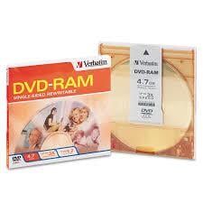 VERBATIMCARTRIDGE, DVD-RAM 4.7GB 3X SINGLE-SIDED Information Technology DEX