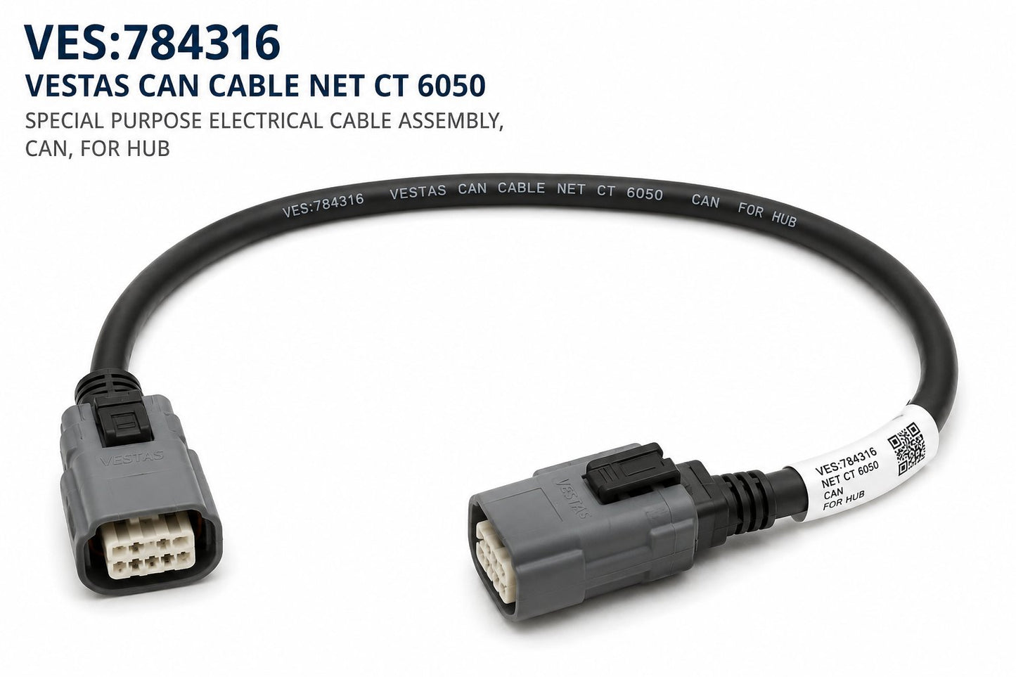 VESTAS CAN CABLE NET CT 6050, SPECIAL PURPOSE ELECTRICAL CABLE ASSEMBLY, CAN, FOR HUB Renewable Energy DEX