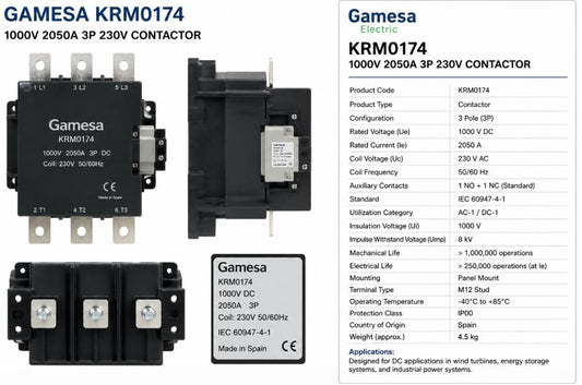 1000V 2050A 3P 230V CONTACTOR Renewable Energy DEX 