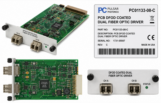 PCB DFOD COATED DUAL FIBER OPTIC DRIVER.