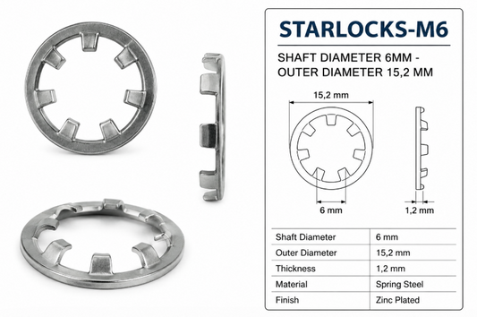 SHAFT DIAMETER 6MM - OUTER DIAMETER 15,2 MM