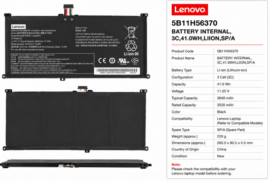 BATTERY INTERNAL,3C,41.0WH,LIION,SP/A