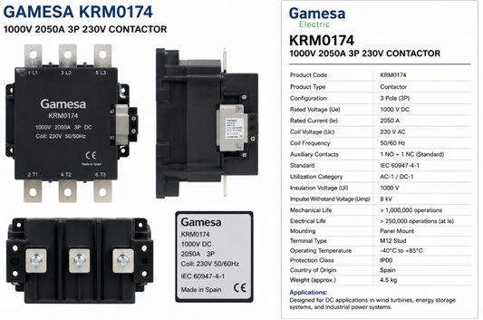 1000V 2050A 3P 230V CONTACTOR