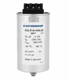 CAPACITOR, 40UF, TOL.5%, 1350VAC, ELECTRONICON E62.R16-406L30 (SIEMENS A9B10197187)