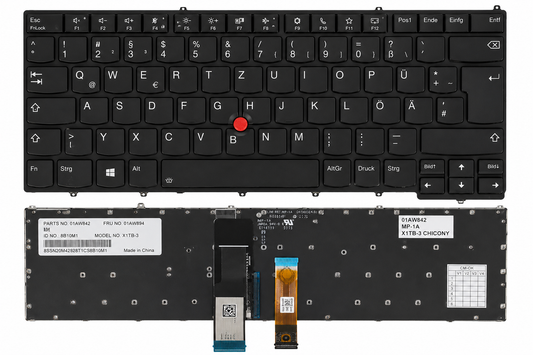 NB_KYB X1TB-3,THIN KBD,DE,CHY - DEX