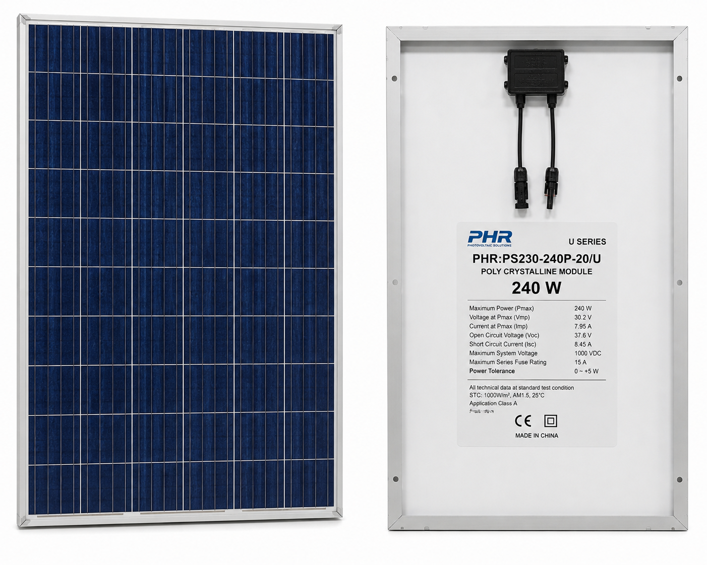 U SERIES POLY CRYSTALLINE MODULE. 240 W