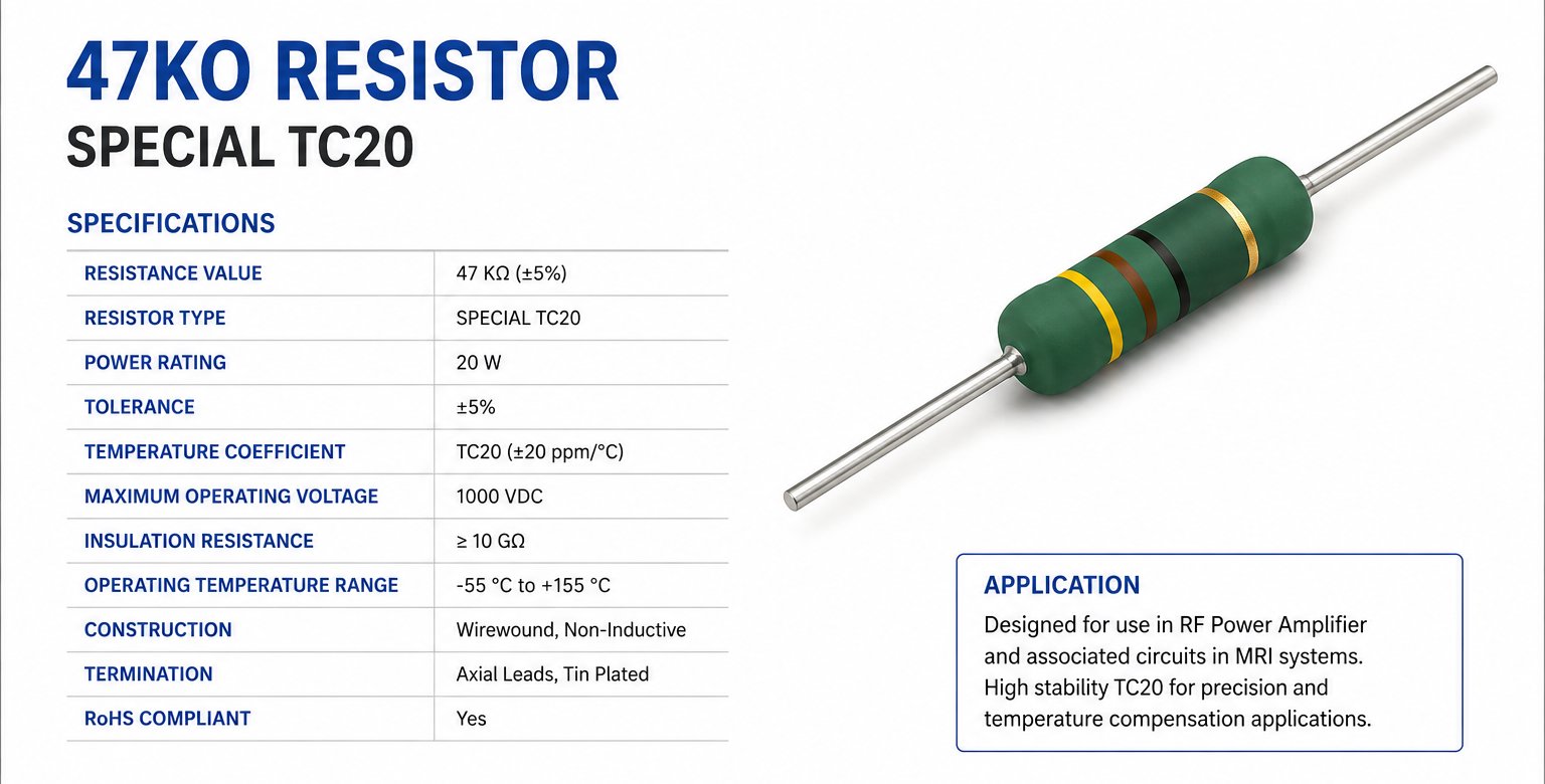 47KO RESISTOR SPECIAL TC20 Renewable Energy DEX 