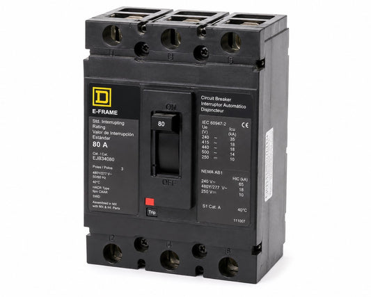 80 AMP, 3-POLE, 480Y/277 V~ MOLDED CASE CIRCUIT BREAKER Renewable Energy DEX 