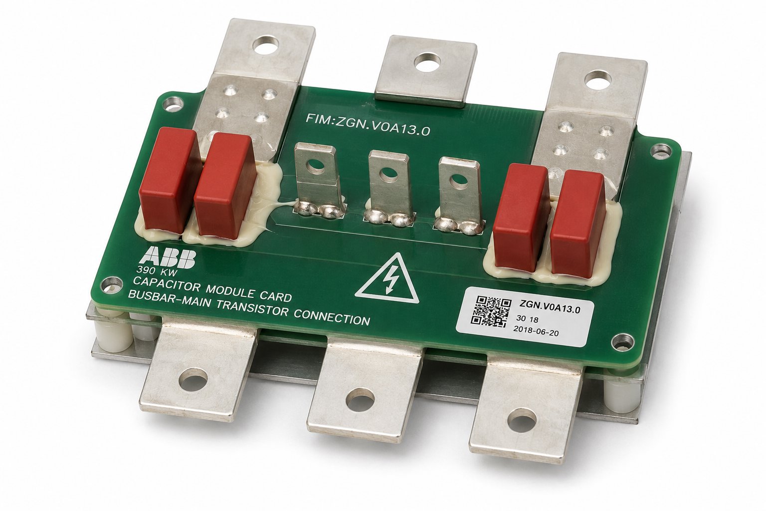 ABB 390 KW CAPACITOR MODULE CARD, BUSBAR-MAIN TRANSISTOR CONNECTION Renewable Energy DEX 