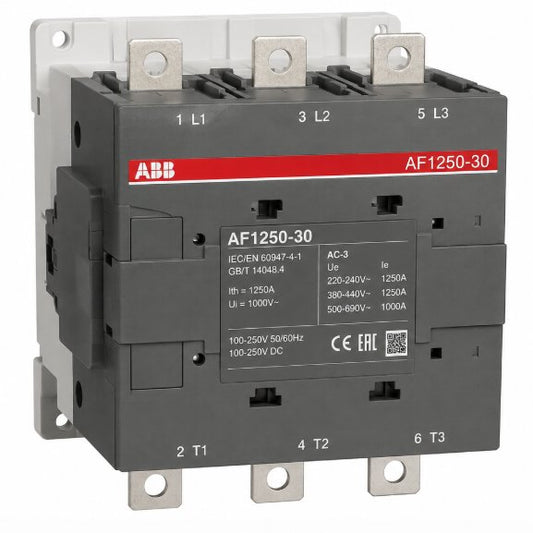 ABB AF1250-30 CONTACTOR 100-250VAC 50/60HZ 100-250VDC 3PH Renewable Energy DEX 