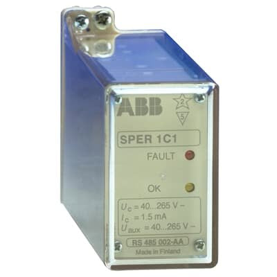 ABB PROTECTION RELAY,  TYPE TRIP CIRCUIT, ELECTRICAL RATING 40-265VAC 1.5MA, MOUNT PLUG IN, FFT: MODEL: SPER 1C1/E255, TERMINAL: PIN, FOR 4.16KV SWIT - DEX