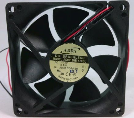 ADDA CORPORATIONFAN, 92MM 12VDC 52.5CFM Information Technology DEX 