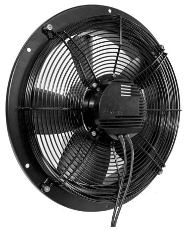 AXIAL ROUND 528MM L X 154MM W W/ FAN GUARD AND WALL RING, 230VAC, 420W Renewable Energy DEX 