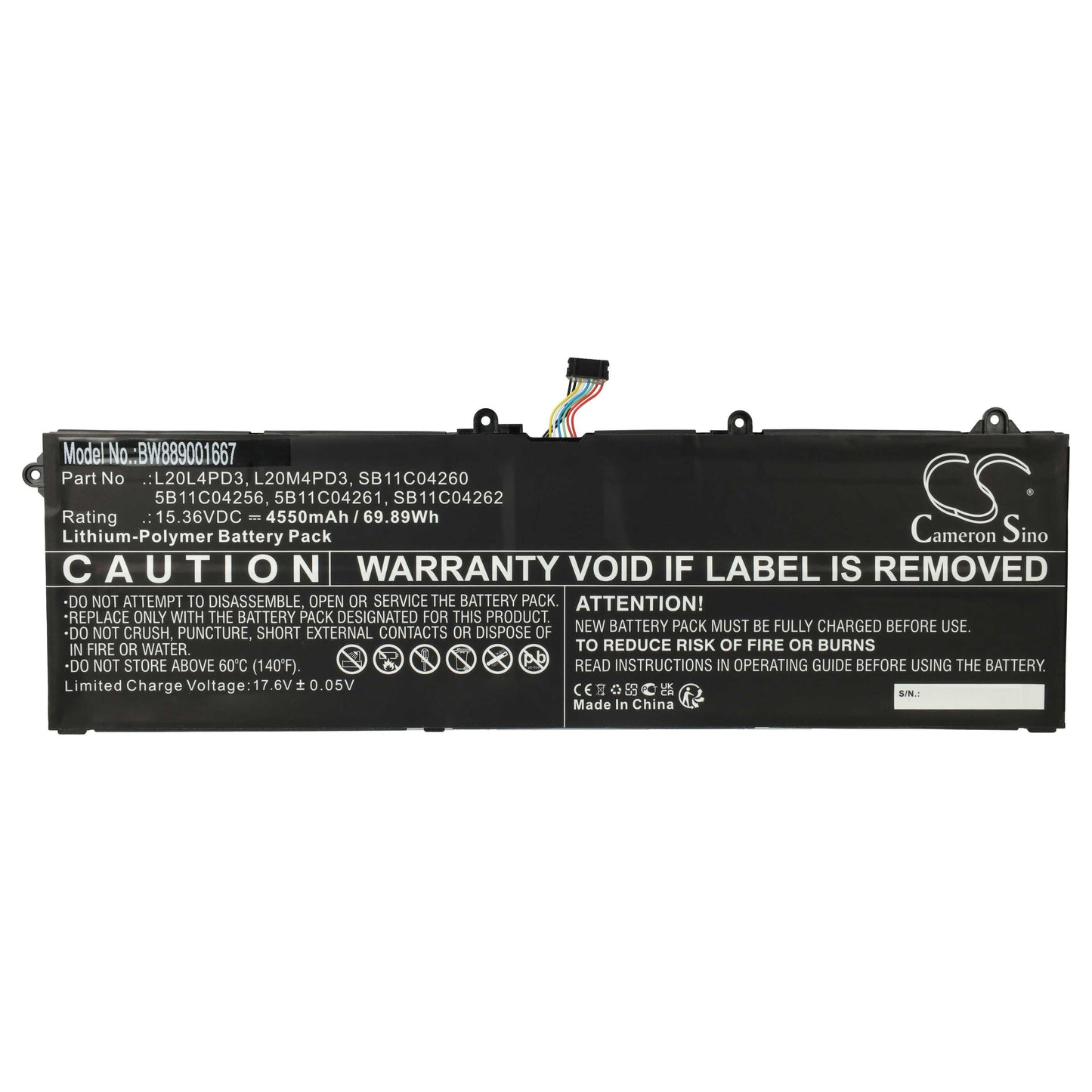 BATTERY LGC L20L4PD3 15.36V71WH4CELL Medical DEX 