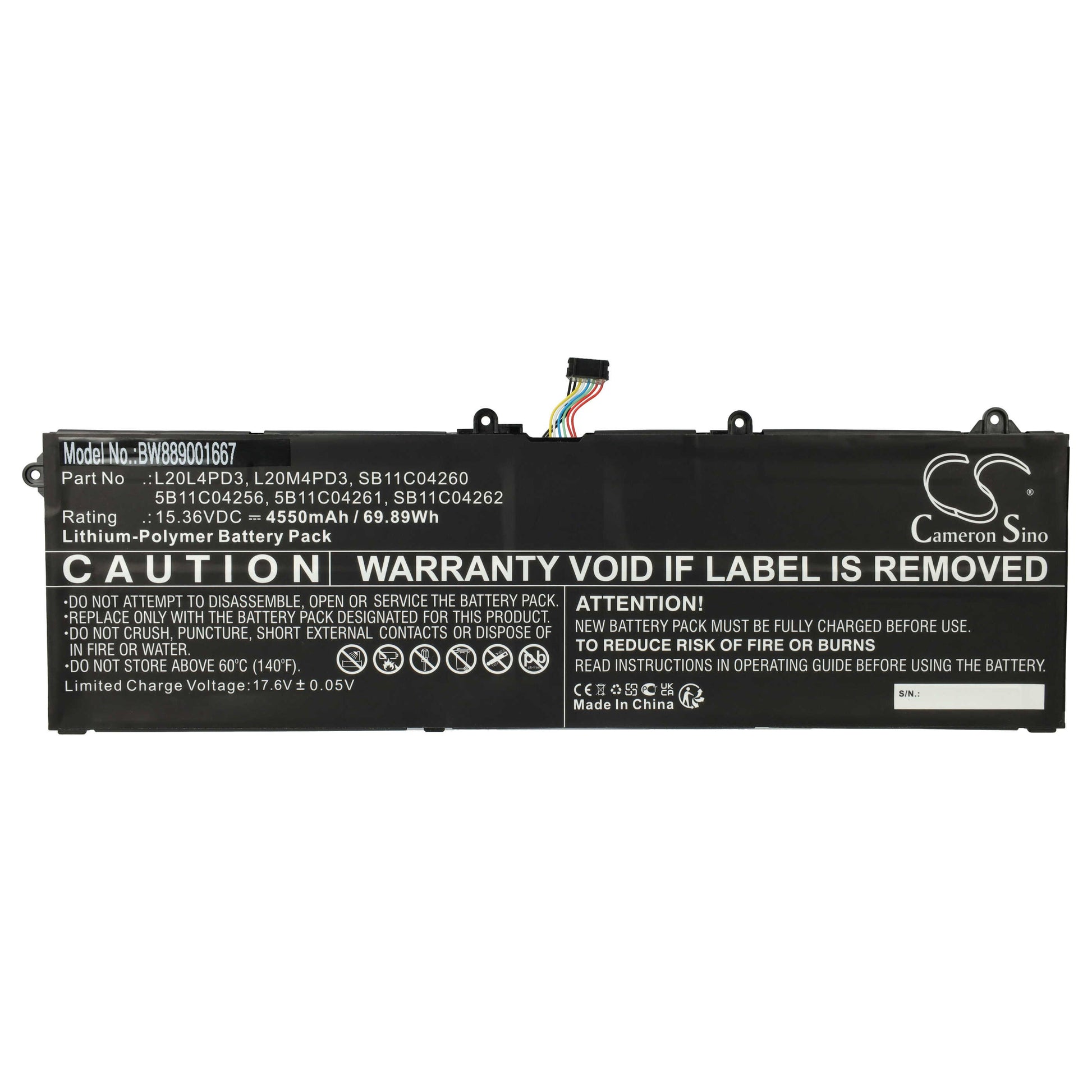 BATTERY LGC L20L4PD3 15.36V71WH4CELL Medical DEX 