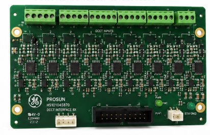 BOARD;PRINTED CIRCUIT; CONSTRUCTION: DCCT INTERFACE 8X; FUNCTION: PROSUN; HS101045870 Renewable Energy DEX 