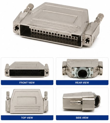 CONN BACKSHELL 37POS 180DEG SHLD Medical DEX 
