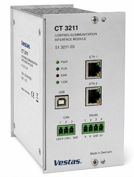 CONTROL/COMMUNICATION INTERFACE MODULE USED IN VESTAS TURBINE CONTROL SYSTEMS. 51.3211.03 Renewable Energy DEX 