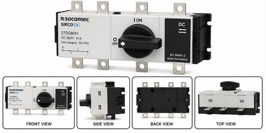 DC SWITCH DISCONNECTOR. SIRCO 400A DC. RATED 400 A DC, UP TO 1000 V DC. 4 POLES IN SERIES (PV DISCONNECT CONFIGURATION) Renewable Energy DEX 