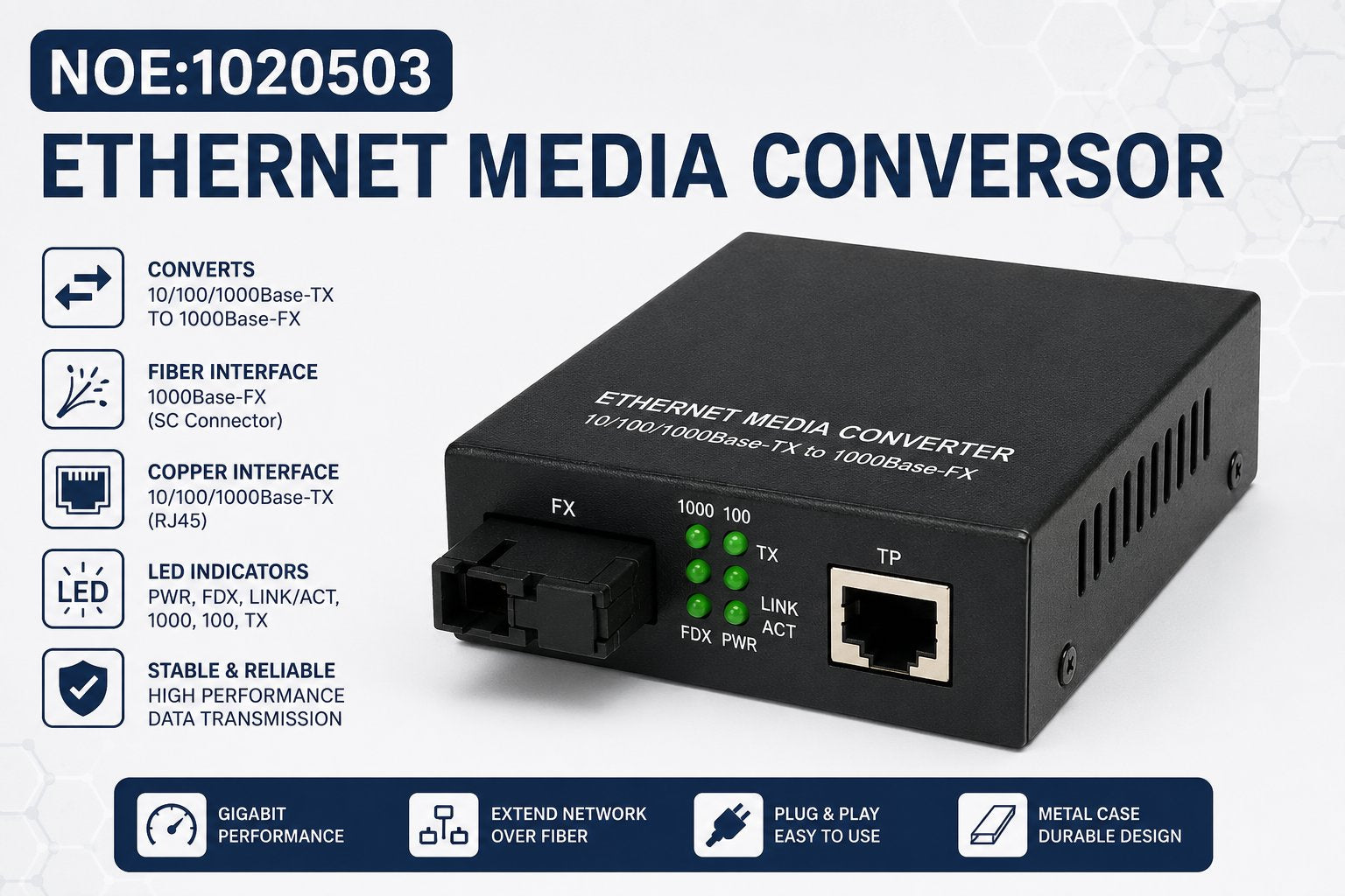 ETHERNET MEDIA CONVERSOR Renewable Energy DEX 
