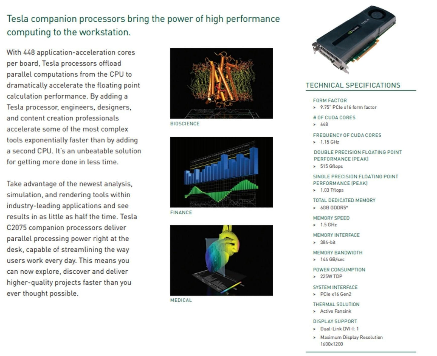 GPU, Tesla c2075, Nvidia Information Technology COMPAQ-HEWLETT PACKARD 