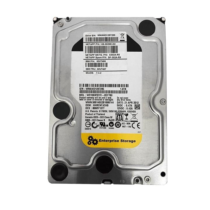 HARD DRIVE, 1TB 3.5" 7200RPM SATA 3GB/S Information Technology WESTERN DIGITAL 