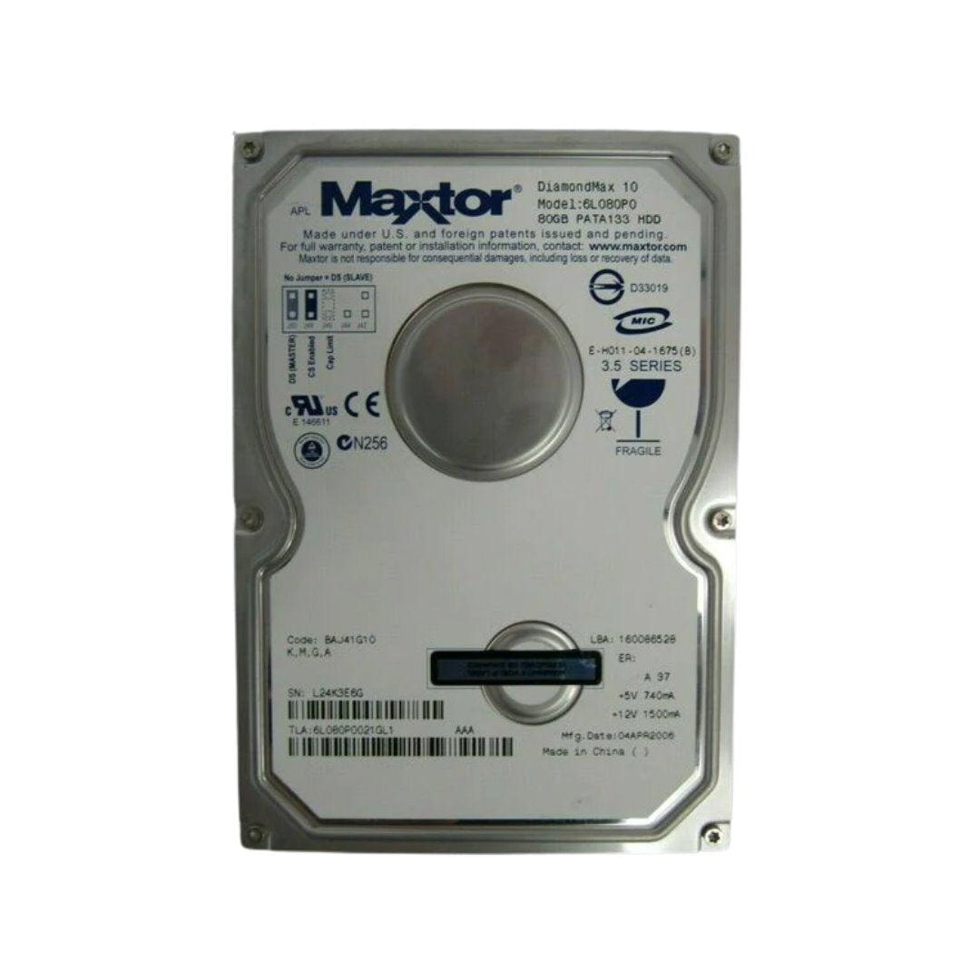 HARD DRIVE, 80GB 3.5" 7200RPM PATA Information Technology MAXTOR 