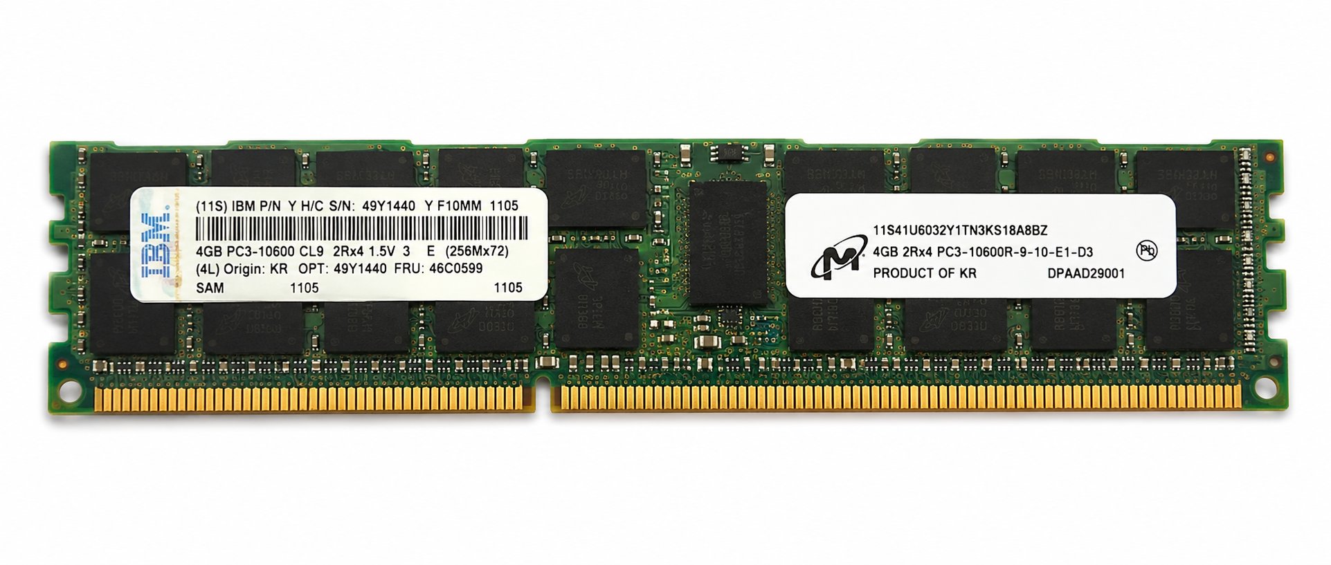 IBM BLADECENTER HS22 BOARD, MEMORY 4GB RDIMM PC3-10600 2RX4 Information Technology DEX 