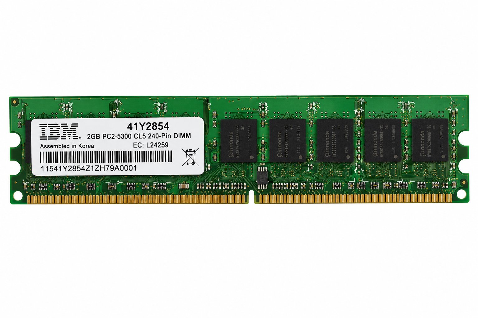 IBMBOARD, MEMORY 2GB PC2-5300 240-PIN DIMM Information Technology DEX 