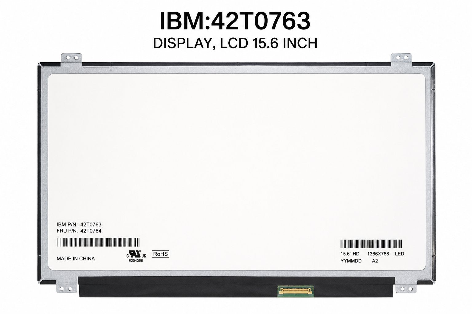 IBMDISPLAY, LCD 15.6 INCH Information Technology DEX 