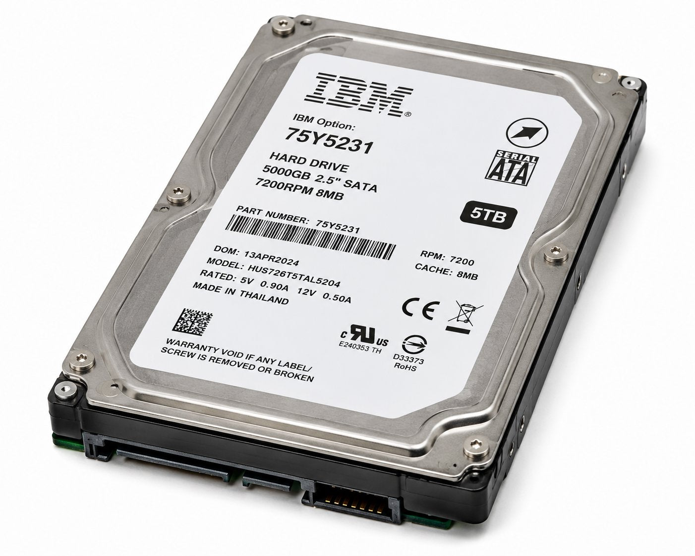 IBMHARD DRIVE, 5000GB 2.5" SATA 7200RPM 8MB Information Technology DEX 