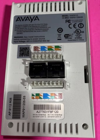 JACK, WAP9112 WALL R06 EU & EFTA REP Information Technology AVAYA INC. 