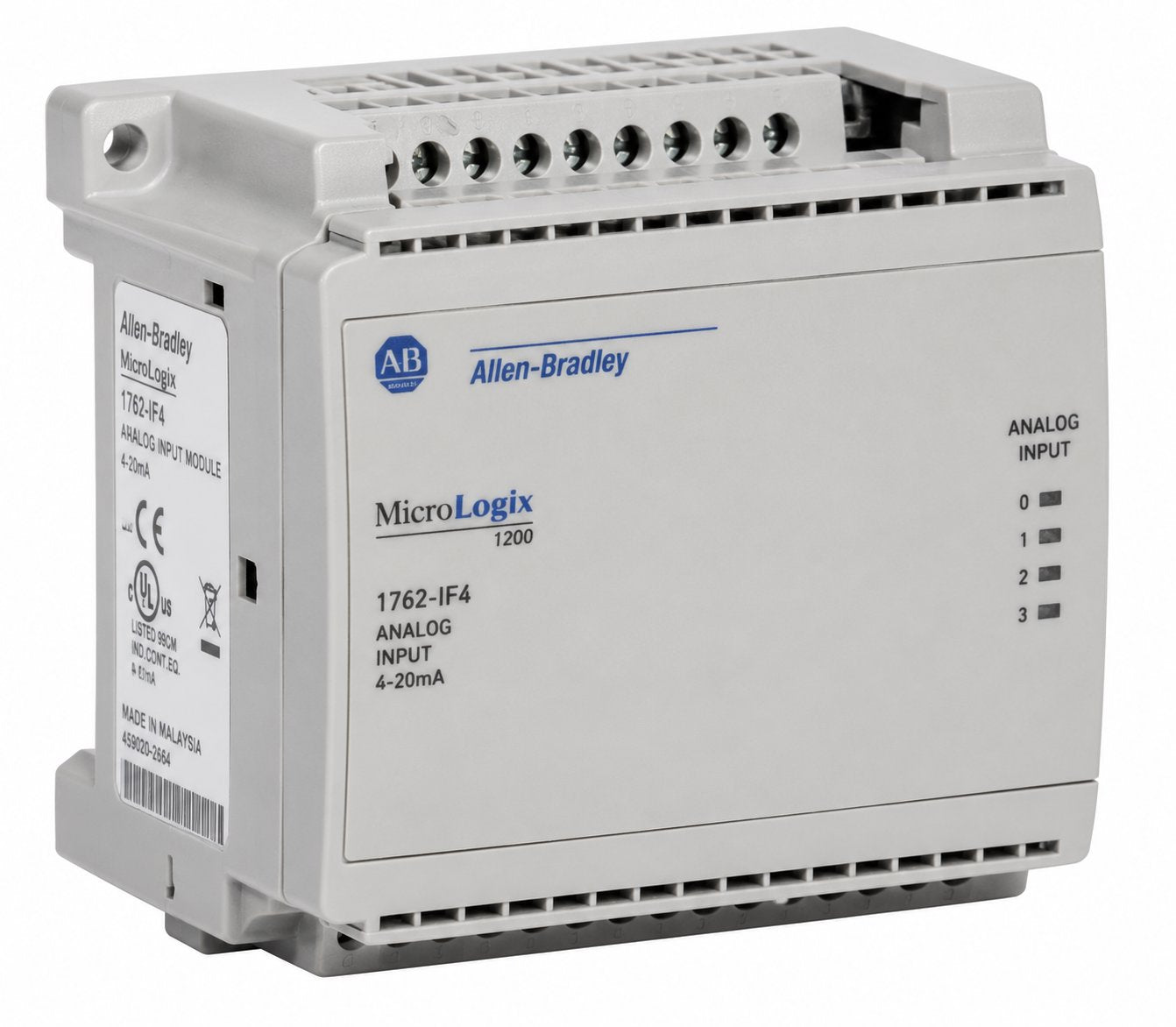MODULE, EXPANSION ANALOG INPUT 4-20MA, ALLEN BRADLEY MODEL# 1762-IF4 Renewable Energy DEX 