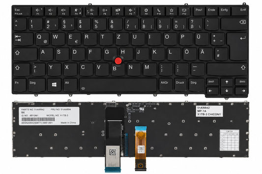 NB_KYB X1TB-3,THIN KBD,DE,CHY - DEX