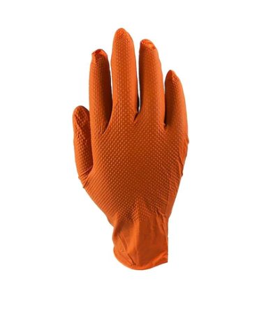 Nitrile Gloves 6 Mil Orange $0.255 (Box of 100) - DEX