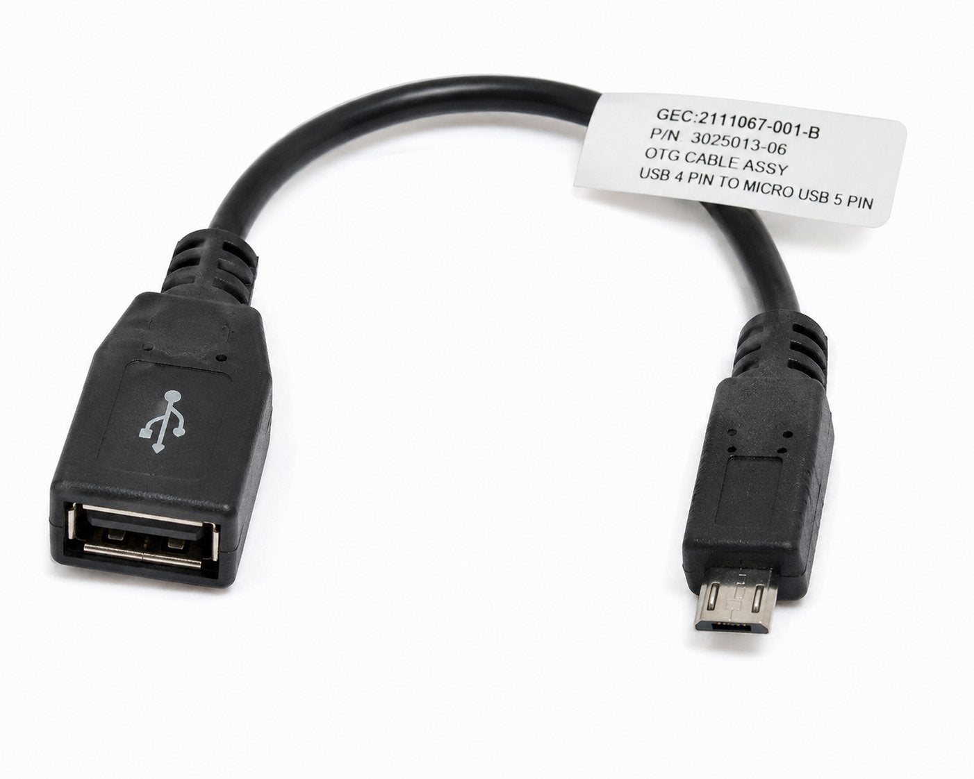 OTG CABLE ASSY USB 4 PIN TO MICRO USB 5 PIN Medical DEX 