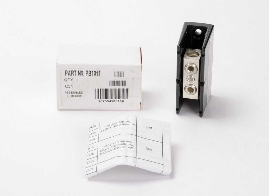 PB1011-EDISON SCCR POWER DISTRIBUTION BLOCKS 1 POLE, EDISON BURNDY BUCHANNA, Renewable Energy DEX 