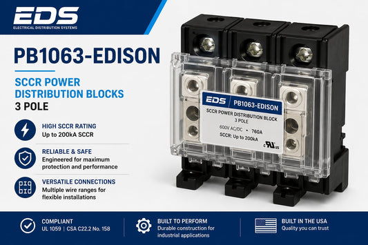 PB1063-EDISON SCCR POWER DISTRIBUTION BLOCKS 3 POLE Renewable Energy DEX 