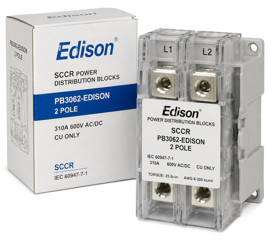 PB3062-EDISON SCCR POWER DISTRIBUTION BLOCKS 2 POLE Renewable Energy DEX 
